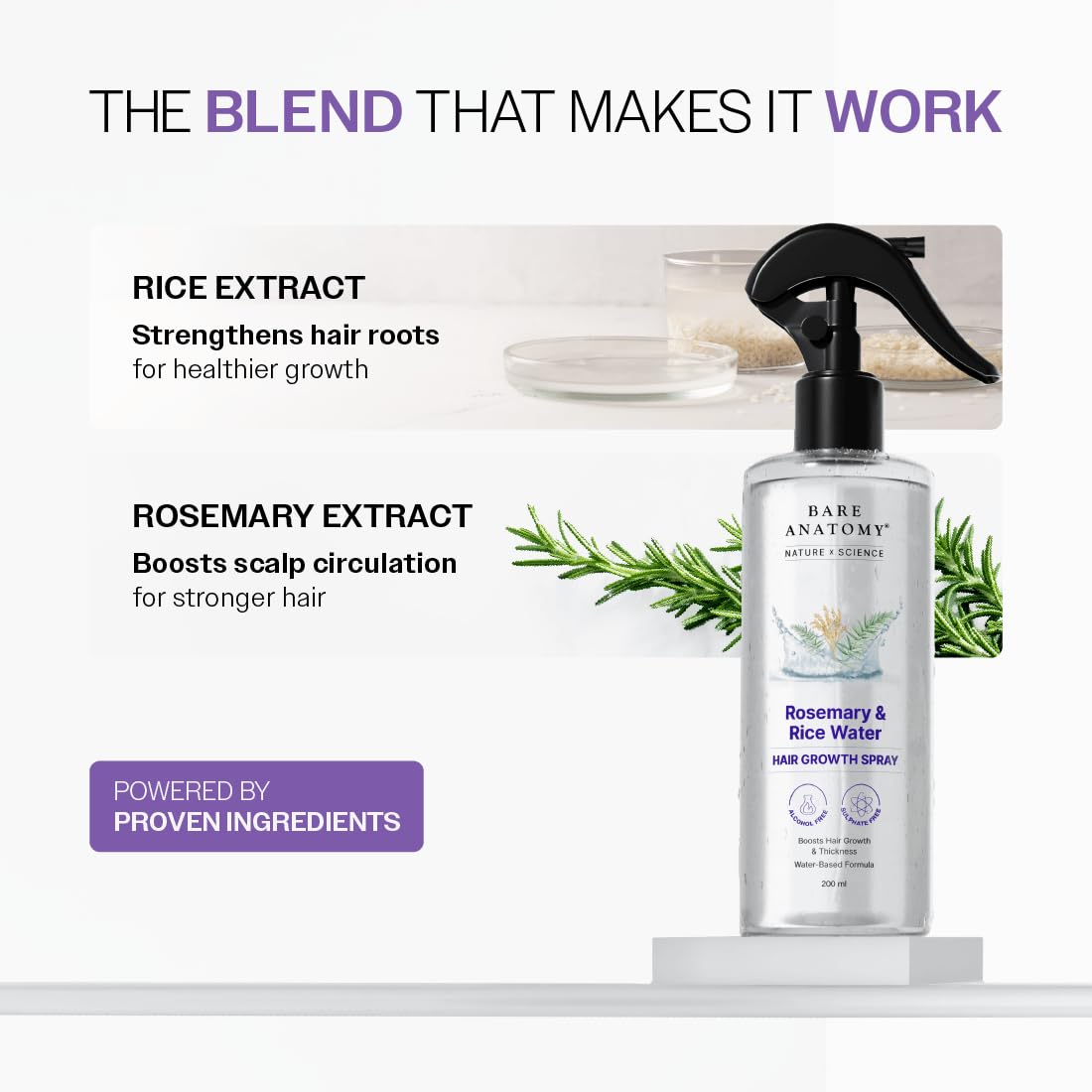 Rosemary Water and Rice Water | 100% Natural Extract